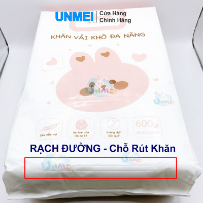 (Bịch Khăn Rút) Khăn Vải Khô Đa Năng Aiko 600g Siêu Mềm Mại, Không Chất Bảo Quản, An Toàn Cho Bé Dạng Rút KT:(19x20cm)