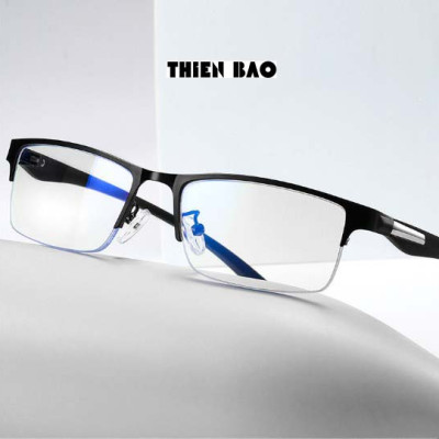 Gọng kính thời trang NAM NỮ 0 độ ( Có bán độ lão thị, viễn thị trung niên) nửa viền thể thao cực đẹp KT17 tròng Nhật bản cao cấp loại I nhẹ nhàng thoải mái