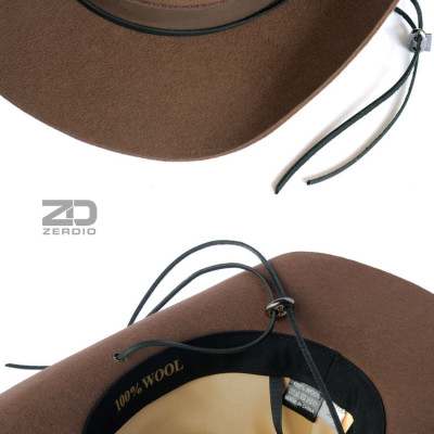 Mũ Cao Bồi Lông Cừu Nguyên Chất Vành Rộng Cao Cấp MP052 Cho Nam và Nữ