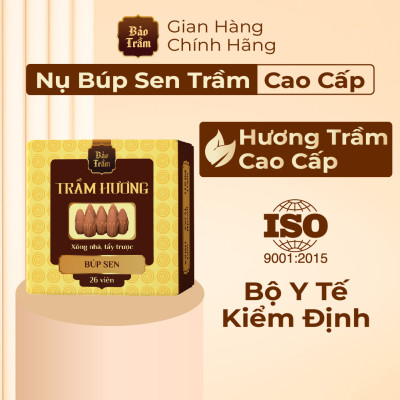 Nụ Trầm Búp Sen Thác Khói – Hộp Vàng 50g | Bảo Trầm – Hương Trầm Dịu Nhẹ, Tự Nhiên