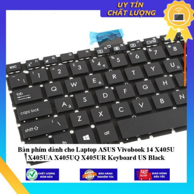 Bàn phím dùng cho Laptop ASUS Vivobook 14 X405U X405UA X405UQ X405UR Keyboard US Black - Hàng Nhập Khẩu New Seal