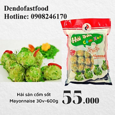 Hải Sản Cốm Xốt Mayonnaise 30 Viên Gói 600gr - Thương hiệu Đen Đỏ