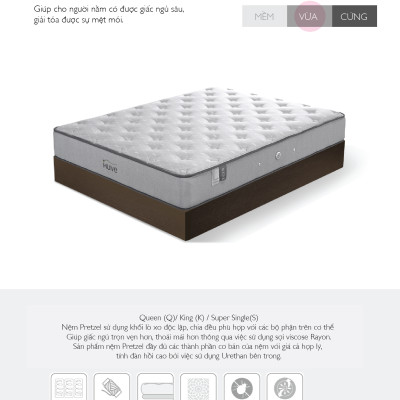 Nệm Prezel 1.6m Jang In 1301500001-02