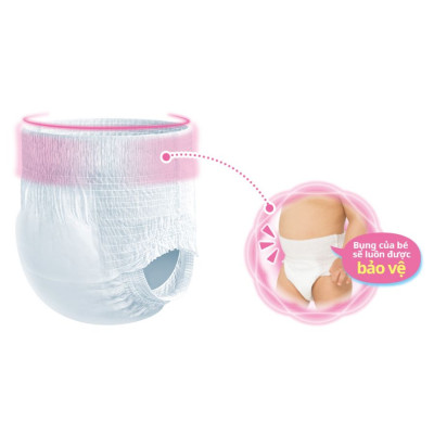 Tã Quần Cao Cấp Moony Nhật Bản Bé Gái L44 (44 Miếng) - Tặng 6 miếng trong gói