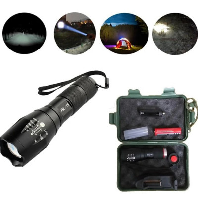 Đèn pin siêu sáng KGT6 hợp kim chống nước, 1000 lumen, chiếu xa 200m tới 500m , pin sạc FullBox, tặng pin loại tốt- Hàng chính hãng