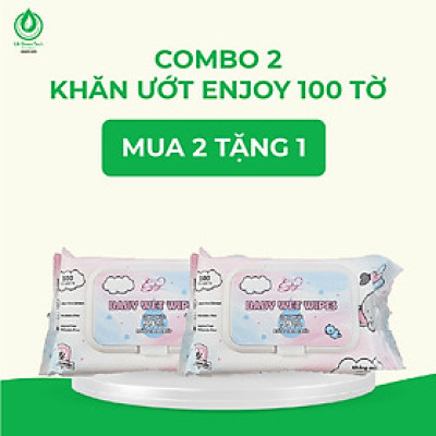 [MUA 2 TẶNG 1] COMBO 2 Khăn ướt ENJOY 100 tờ không mùi mềm mịn, dưỡng ẩm, tiện dụng an toàn cho bé