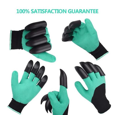 Bao tay làm vườn - Găng tay chuyên dụng làm vườn có móng vuốt, chống thấm nước , Cao su Latex co giãn đàn hồi tốt siêu bền