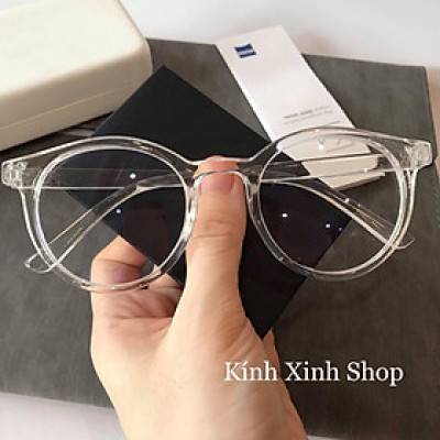 Kính Mắt Chống Ánh Sáng Xanh Mắt Tròn Trong Suốt