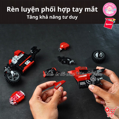 Đồ chơi lắp ráp, xếp hình Qman 42114 - Mô Tô Thể Thao (338 mảnh ghép)