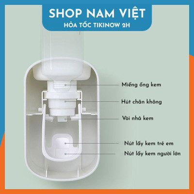 Hộp Lấy Kem Đánh Răng Tự Động Dán Tường Thông Minh