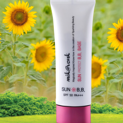 Kem chống nắng dưỡng da Mik@vonk Sun Protect BB Base Hàn Quốc 60ml tặng kèm móc khoá