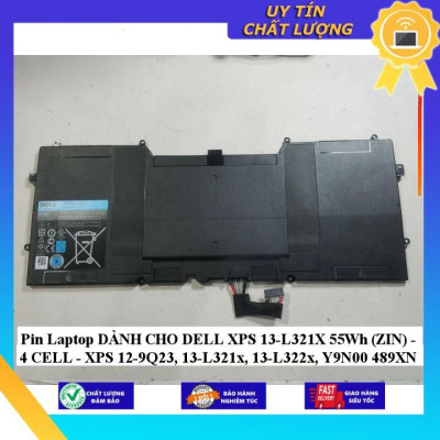Pin Laptop dùng cho DELL XPS 13-L321X 55Wh - 4 CELL - XPS 12-9Q23 13-L321x 13-L322x Y9N00 489XN - Hàng Nhập Khẩu New Seal