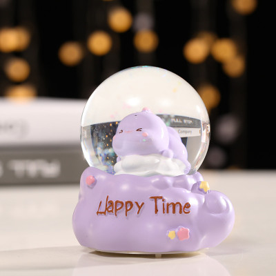 Quả Cầu Tuyết Khủng long Con Happy Time Quà Tặng Trang Trí_ Hàng Chính Hãng