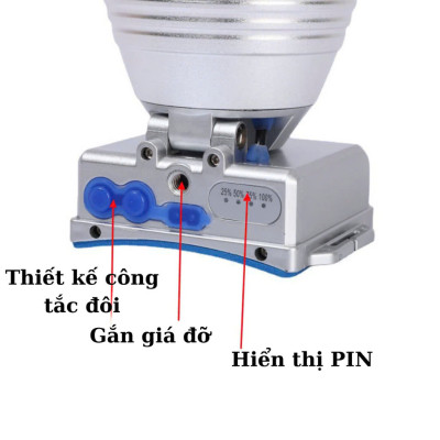 Đèn Pin Đội Đầu Ultra S J78 Vỏ Nhôm – Siêu Sáng 3000W, Rọi Xa 1500M, Pin Trâu Xuyên Đêm