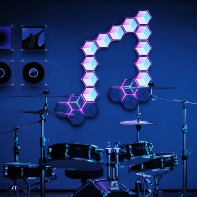 Đèn LED lục giác lắp ghép Govee Glide Hexagon Light Panels Ultra H606A | Ánh sáng đa diện siêu việt