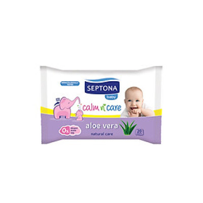 Khăn ướt cho bé SEPTONA Baby Wipes Travel Lô Hội 20 tờ