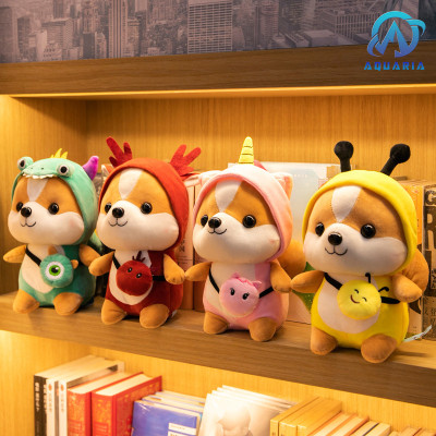 Thú Bông Chó Shiba Hóa Trang Cosplay Ngộ Nghĩnh 25cm Quà Tặng Siêu Dễ Thương 