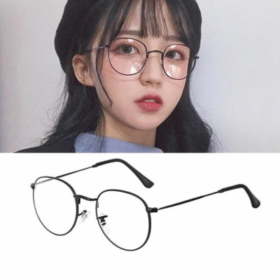 Gọng Kính Cận, Kính Giả Cận Mắt Tròn Nhỏ Kim Loại Tăm Thời Trang Hàn Quốc - GRB1