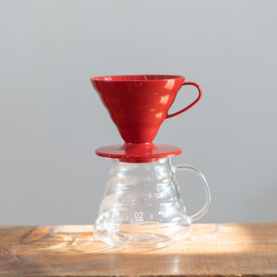 Phễu pha cà phê Hario V60 Coffee Dripper (phễu nhựa, 3 màu)