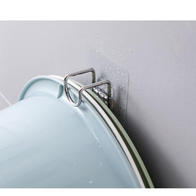 Combo 2 móc dính tường treo chậu nhà tắm, móc inox treo đồ gia đình tiện tiện ích 