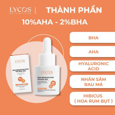 Combo LYCOS KHÔNG THỂ RỜI XA: Tinh Chất Peeling + Gel Cấp Ẩm: làm sạch sâu trong tận cùng lỗ chân lông, giải quyết mụn, lcl to, da sạm nám, không đều màu,...
