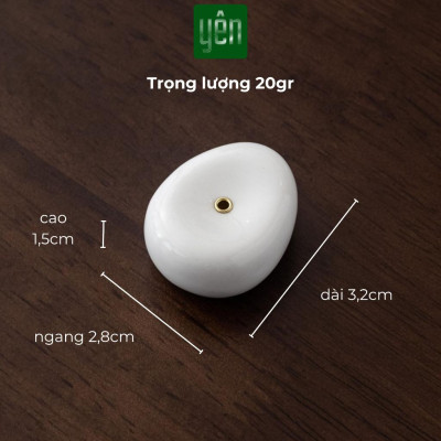 Đế Cắm Nhang Thảo Mộc Bằng Gốm Sứ Yên Tối Giản Dùng Thiền, Yoga Dâng Hương Trang Trí Thư Giãn