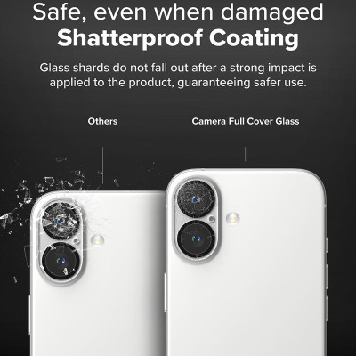 Dán cường lực full camera cho iPhone 16 Pro Max / 16 Pro / 16 Plus / 16 RINGKE Camera Full Cover Glass - Hàng Chính Hãng