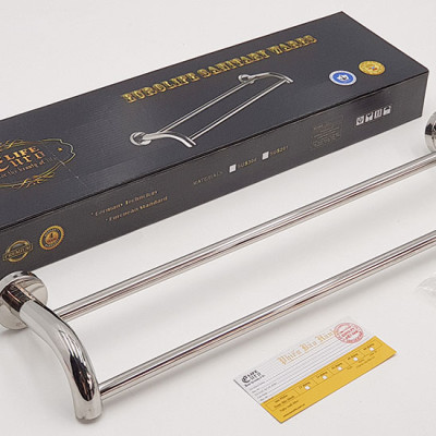 Máng treo khăn đôi cong Inox SUS 304 Eurolife EL-B3 (Trắng bạc)