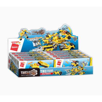 Đồ chơi - QMAN - 1408 Bộ đồ chơi xếp hình mô hình xe Huyền Thoại (hợp thể 8 trong 1) Ngẫu Nhiên 1 Cái