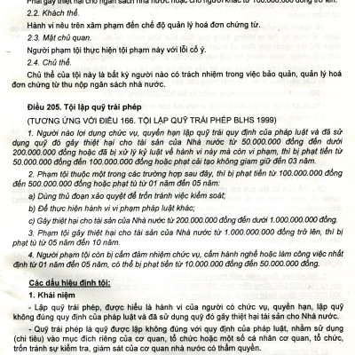 Phương Pháp Định Tội Danh Với 538 Tội Danh Trong Bộ Luật Hình Sự Năm 2015, Được Sửa Đổi, Bổ Sung Năm 2017