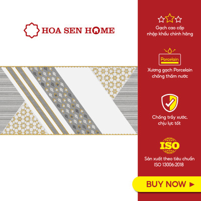 Gạch ốp tường bán sứ LUSTILE VNOML0300600002D1 bề mặt bóng, độ hút nước thấp, kích thước 300mmx600mm, thùng 8 viên - Hàng chính hãng