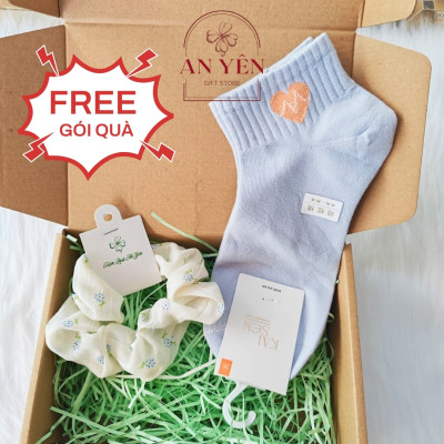 Set Quà Tặng Hộp Túi Mù 2 Món Cột Tóc Và Vớ No.7 Tặng Sinh Nhật Bạn Gái Người Yêu 20/10 8/3, Quà Tặng Học Viên