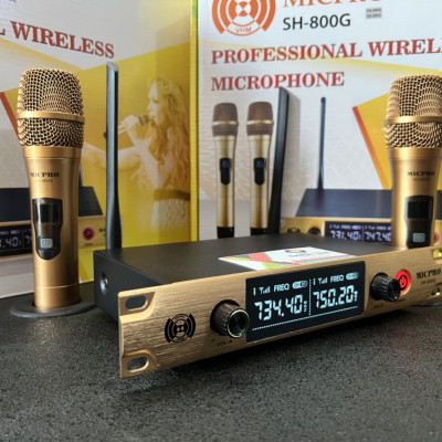 Micro Không Dây SH800G - Karaoke Gia Đình  - Sóng UHF - Âm thanh chuẩn - Hàng Chính Hãng