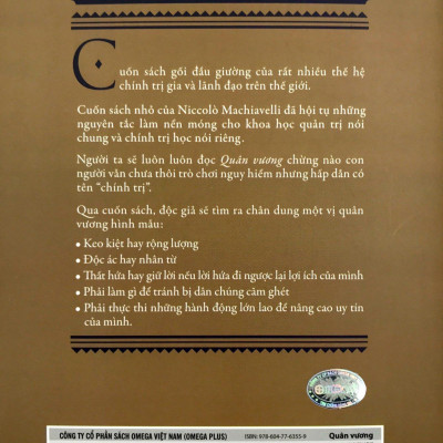 Quân Vương – Thuật Cai Trị (Tái Bản)