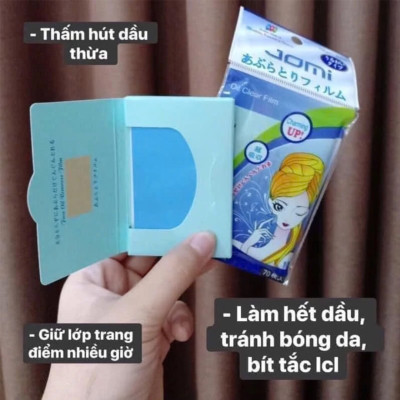 Giấy Thấm Dầu Jomi Nhật Bản - Thấm dầu dạng Phim Japan Oil Clear Film (70 Tờ)