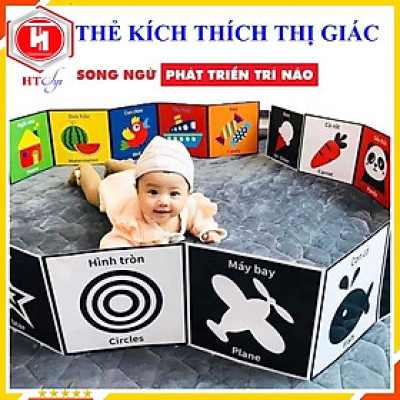 Tranh kích thích thị giác cho trẻ sơ sinh từ 0-2 tuổi Đồ chơi cho trẻ sơ sinh giúp bé phát triển giác quan và não bộ - Đồ chơi trẻ em HT SYS