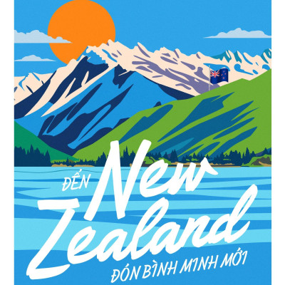 Đến New Zealand Đón Bình Minh Mới - Tặng Kèm Sticket + Huy Hiệu Xinh Yêu