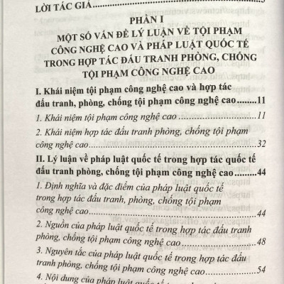 Sách- Pháp luật quốc tế trong hợp túc đấu tranh phòng, chống tội phạm công nghệ cao và những vấn đề đặt ra đối với Việt Nam