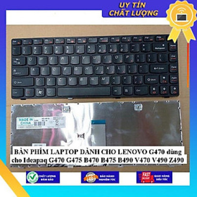 BÀN PHÍM LAPTOP dùng cho LENOVO G470 dùng cho Ideapaq G470 G475 B470 B475 B490 V470 V490 Z490 - Hàng Nhập Khẩu New Seal