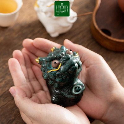 Đế Nhang Thảo Mộc Yên Tượng Kỳ Lân Gốm Sứ Xanh Trắng Yên Trang Trí Tâm Linh Thờ Cúng Thư Giãn