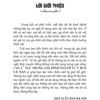 Lễ Tục Trong Gia Đình Người Việt Xưa Và Nay (Tái bản 2025)