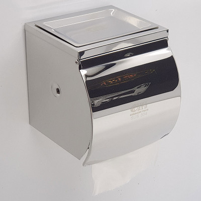 Hộp đựng giấy vệ sinh Inox SUS 304 kèm gạt tàn thuốc Eurolife EL-P06-4 (Trắng bạc)