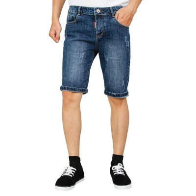 Quần Short Jean Nam Wash Bạc Trơn Thời Trang 24h Phom Trẻ Trung