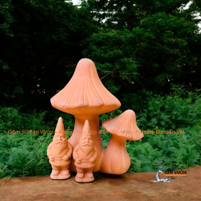 Tượng Gốm Đất Nung Hình Ông Già Noel 5x15cm