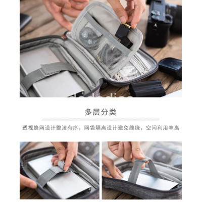 Túi phụ kiện công nghệ đựng pin sạc dự phòng, điện thoại, cáp sạc usb, tai nghe có quai cầm - Hàng chính hãng dododios