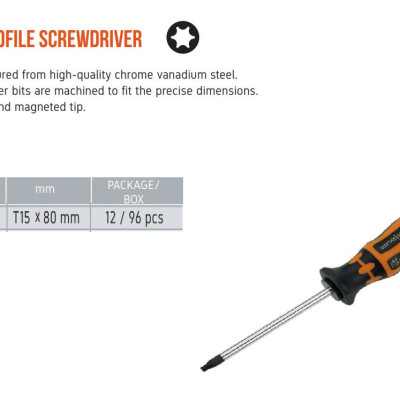 Tua vít đầu sao torx T15 Retta RXT0015