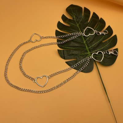 Dây đeo thắt lưng unisex cá tính body chain xích chuỗi titan đeo đai quần đeo phụ kiện hình trái tim ấn tượng