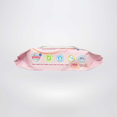 Combo Tiết Kiệm 3 Gói Khăn Ướt Bobby Care Hương Dịu Nhẹ 100 Tờ/Gói - Tặng 1 Gói Cùng Loại