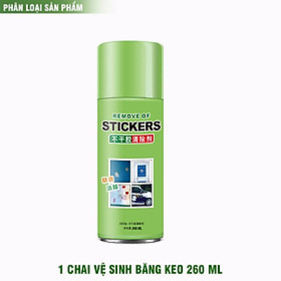 Chai vệ sinh 260ml sơn bám, băng keo trang trí nhà cửa, sticker trẻ con dán bừa bãi cho Gia đình