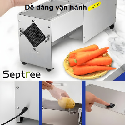 Máy cắt rau củ quả đa năng chuyên nghiệp, thương hiệu Mỹ Septree cao cấp SL-12. HÀNG CHÍNH HÃNG